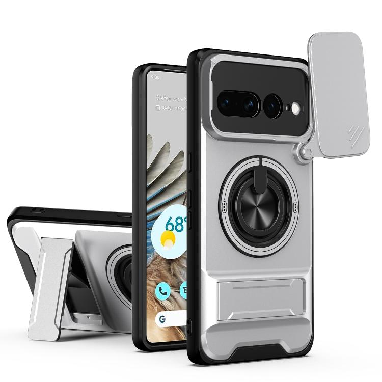 Lens Sliding Window Multifunctional Magnetic Shockproof Phone Case, For Google Pixel 11 / 11 Pro, For Google Pixel 10a, For Google Pixel 9a, For Google Pixel 9 Pro XL 5G, For Google Pixel 9, For Google Pixel 8a, For Google Pixel 8 Pro, For Google Pixel...