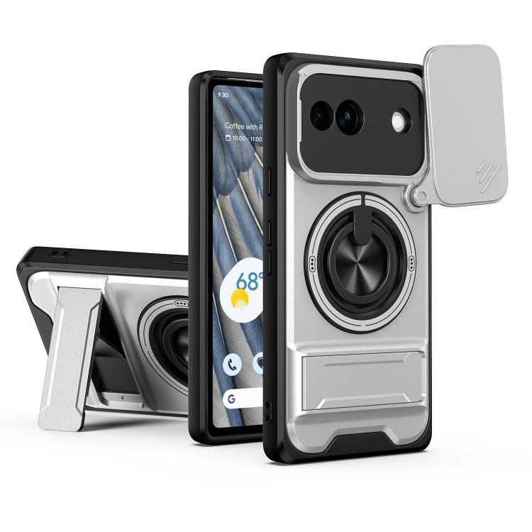 Lens Sliding Window Multifunctional Magnetic Shockproof Phone Case, For Google Pixel 11 / 11 Pro, For Google Pixel 10a, For Google Pixel 9a, For Google Pixel 9 Pro XL 5G, For Google Pixel 9, For Google Pixel 8a, For Google Pixel 8 Pro, For Google Pixel...