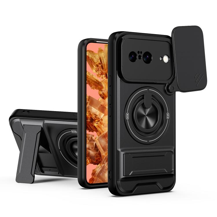 Lens Sliding Window Multifunctional Magnetic Shockproof Phone Case, For Google Pixel 11 / 11 Pro, For Google Pixel 10a, For Google Pixel 9a, For Google Pixel 9 Pro XL 5G, For Google Pixel 9, For Google Pixel 8a, For Google Pixel 8 Pro, For Google Pixel...
