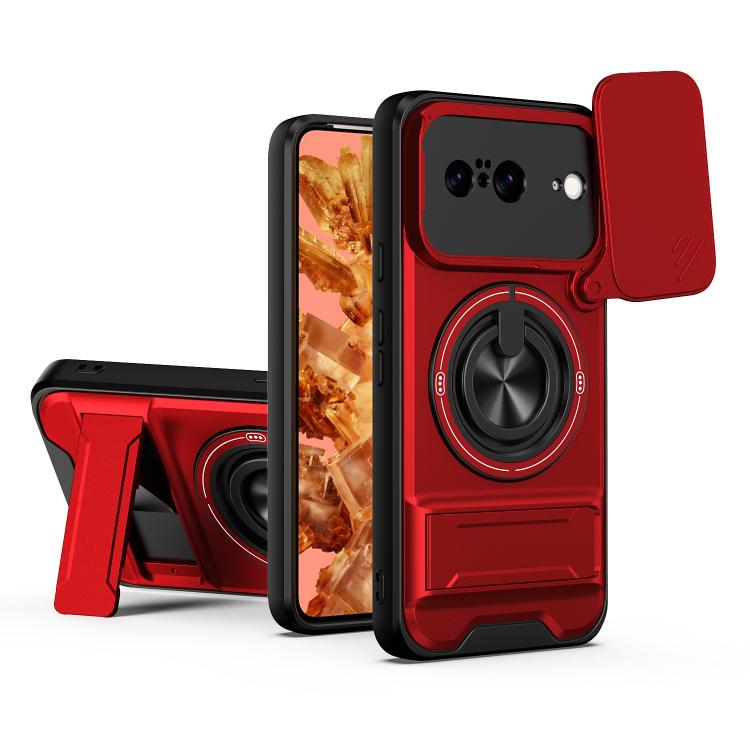 Lens Sliding Window Multifunctional Magnetic Shockproof Phone Case, For Google Pixel 11 / 11 Pro, For Google Pixel 10a, For Google Pixel 9a, For Google Pixel 9 Pro XL 5G, For Google Pixel 9, For Google Pixel 8a, For Google Pixel 8 Pro, For Google Pixel...