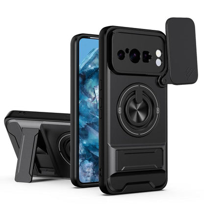 Lens Sliding Window Multifunctional Magnetic Shockproof Phone Case, For Google Pixel 11 / 11 Pro, For Google Pixel 10a, For Google Pixel 9a, For Google Pixel 9 Pro XL 5G, For Google Pixel 9, For Google Pixel 8a, For Google Pixel 8 Pro, For Google Pixel...