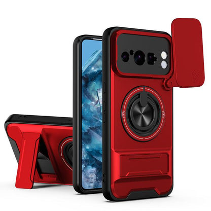 Lens Sliding Window Multifunctional Magnetic Shockproof Phone Case, For Google Pixel 11 / 11 Pro, For Google Pixel 10a, For Google Pixel 9a, For Google Pixel 9 Pro XL 5G, For Google Pixel 9, For Google Pixel 8a, For Google Pixel 8 Pro, For Google Pixel...