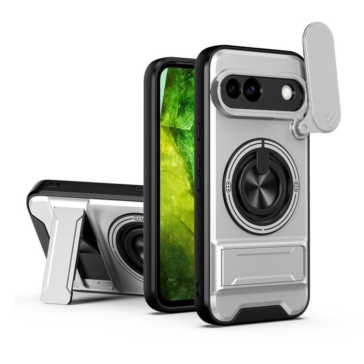 Lens Sliding Window Multifunctional Magnetic Shockproof Phone Case, For Google Pixel 11 / 11 Pro, For Google Pixel 10a, For Google Pixel 9a, For Google Pixel 9 Pro XL 5G, For Google Pixel 9, For Google Pixel 8a, For Google Pixel 8 Pro, For Google Pixel...