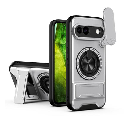 Lens Sliding Window Multifunctional Magnetic Shockproof Phone Case, For Google Pixel 11 / 11 Pro, For Google Pixel 10a, For Google Pixel 9a, For Google Pixel 9 Pro XL 5G, For Google Pixel 9, For Google Pixel 8a, For Google Pixel 8 Pro, For Google Pixel...