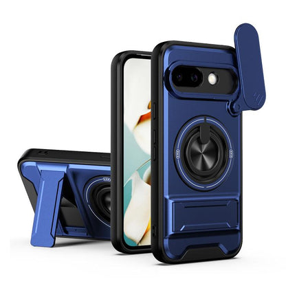 Lens Sliding Window Multifunctional Magnetic Shockproof Phone Case, For Google Pixel 11 / 11 Pro, For Google Pixel 10a, For Google Pixel 9a, For Google Pixel 9 Pro XL 5G, For Google Pixel 9, For Google Pixel 8a, For Google Pixel 8 Pro, For Google Pixel...