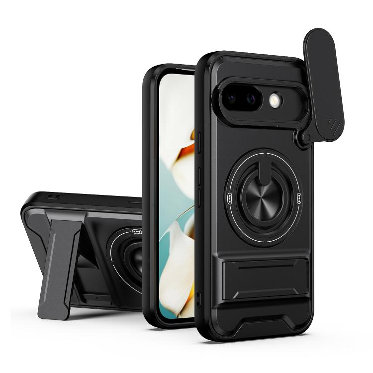 Lens Sliding Window Multifunctional Magnetic Shockproof Phone Case, For Google Pixel 11 / 11 Pro, For Google Pixel 10a, For Google Pixel 9a, For Google Pixel 9 Pro XL 5G, For Google Pixel 9, For Google Pixel 8a, For Google Pixel 8 Pro, For Google Pixel...