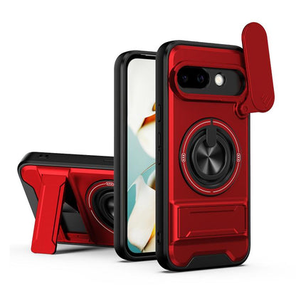 Lens Sliding Window Multifunctional Magnetic Shockproof Phone Case, For Google Pixel 11 / 11 Pro, For Google Pixel 10a, For Google Pixel 9a, For Google Pixel 9 Pro XL 5G, For Google Pixel 9, For Google Pixel 8a, For Google Pixel 8 Pro, For Google Pixel...