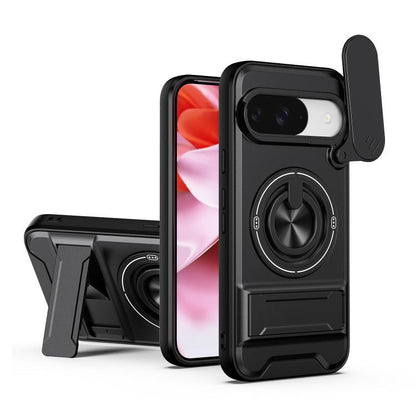Lens Sliding Window Multifunctional Magnetic Shockproof Phone Case, For Google Pixel 11 / 11 Pro, For Google Pixel 10a, For Google Pixel 9a, For Google Pixel 9 Pro XL 5G, For Google Pixel 9, For Google Pixel 8a, For Google Pixel 8 Pro, For Google Pixel...