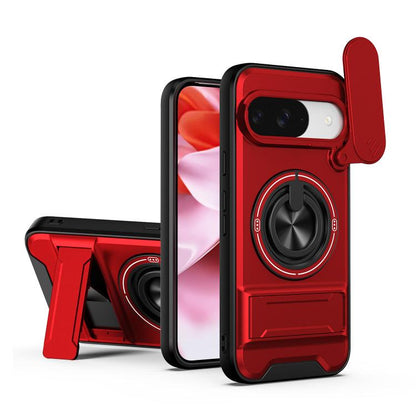 Lens Sliding Window Multifunctional Magnetic Shockproof Phone Case, For Google Pixel 11 / 11 Pro, For Google Pixel 10a, For Google Pixel 9a, For Google Pixel 9 Pro XL 5G, For Google Pixel 9, For Google Pixel 8a, For Google Pixel 8 Pro, For Google Pixel...
