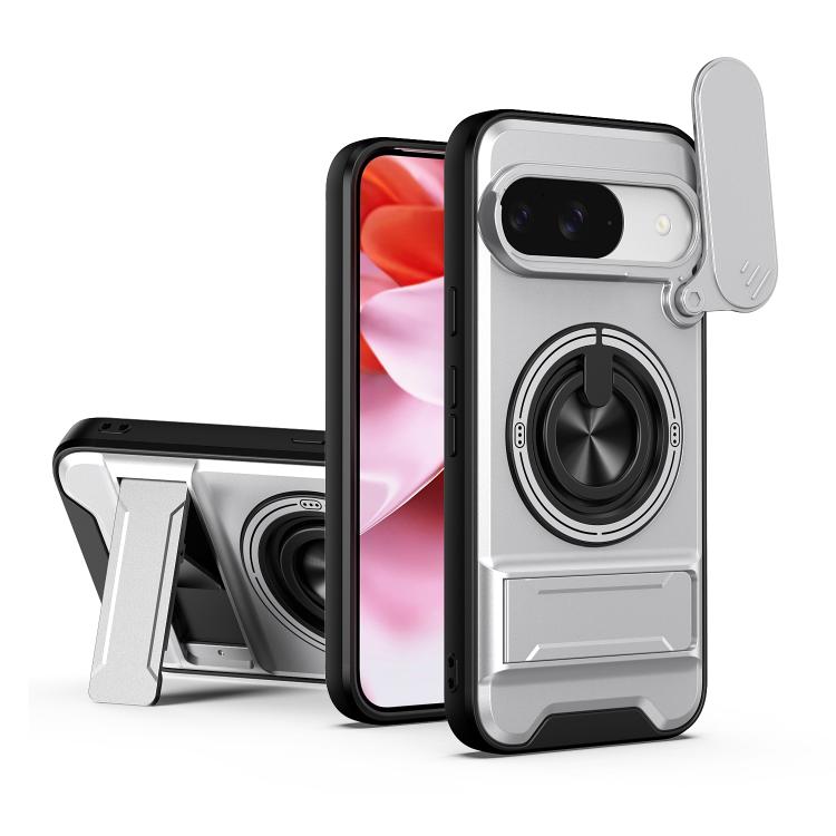 Lens Sliding Window Multifunctional Magnetic Shockproof Phone Case, For Google Pixel 11 / 11 Pro, For Google Pixel 10a, For Google Pixel 9a, For Google Pixel 9 Pro XL 5G, For Google Pixel 9, For Google Pixel 8a, For Google Pixel 8 Pro, For Google Pixel...
