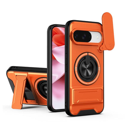 Lens Sliding Window Multifunctional Magnetic Shockproof Phone Case, For Google Pixel 11 / 11 Pro, For Google Pixel 10a, For Google Pixel 9a, For Google Pixel 9 Pro XL 5G, For Google Pixel 9, For Google Pixel 8a, For Google Pixel 8 Pro, For Google Pixel...