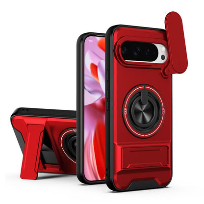 Lens Sliding Window Multifunctional Magnetic Shockproof Phone Case, For Google Pixel 11 / 11 Pro, For Google Pixel 10a, For Google Pixel 9a, For Google Pixel 9 Pro XL 5G, For Google Pixel 9, For Google Pixel 8a, For Google Pixel 8 Pro, For Google Pixel...