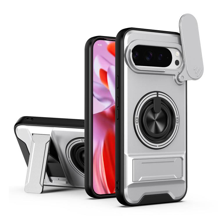 Lens Sliding Window Multifunctional Magnetic Shockproof Phone Case, For Google Pixel 11 / 11 Pro, For Google Pixel 10a, For Google Pixel 9a, For Google Pixel 9 Pro XL 5G, For Google Pixel 9, For Google Pixel 8a, For Google Pixel 8 Pro, For Google Pixel...