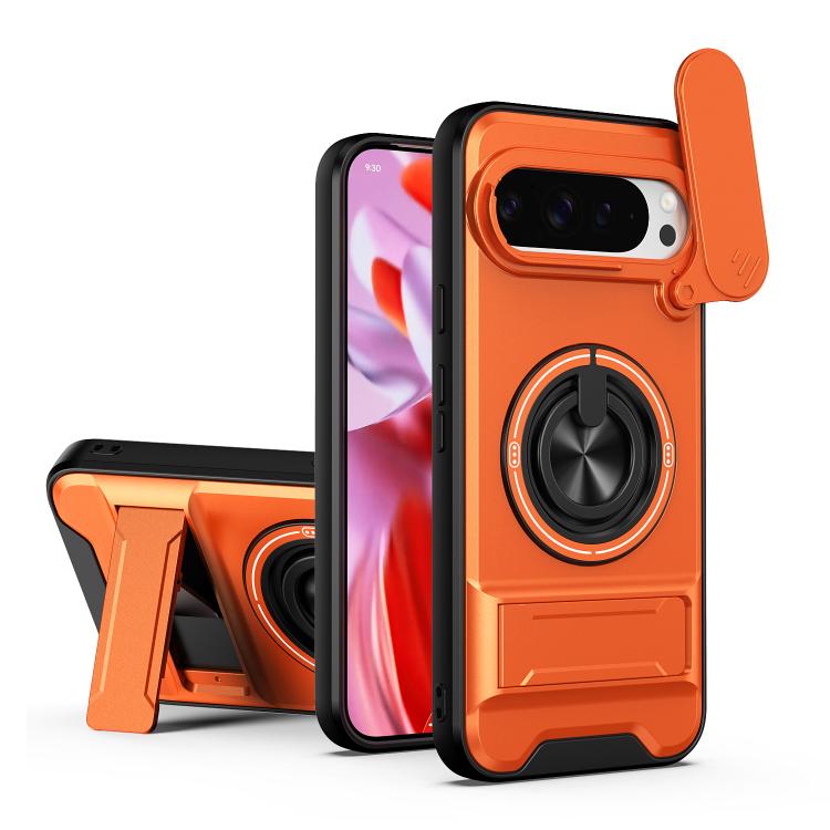 Lens Sliding Window Multifunctional Magnetic Shockproof Phone Case, For Google Pixel 11 / 11 Pro, For Google Pixel 10a, For Google Pixel 9a, For Google Pixel 9 Pro XL 5G, For Google Pixel 9, For Google Pixel 8a, For Google Pixel 8 Pro, For Google Pixel...