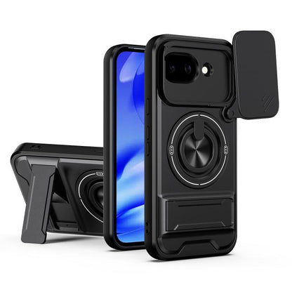 Lens Sliding Window Multifunctional Magnetic Shockproof Phone Case, For Google Pixel 11 / 11 Pro, For Google Pixel 10a, For Google Pixel 9a, For Google Pixel 9 Pro XL 5G, For Google Pixel 9, For Google Pixel 8a, For Google Pixel 8 Pro, For Google Pixel...