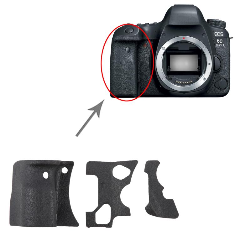 OEM Rubber Shell Decorative Leather Three Pieces Set, For Canon EOS 6D Mark II, For Canon EOS 5D Mark IV