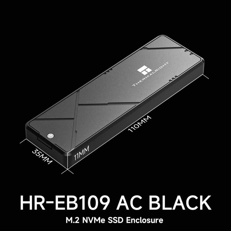 THERMALRIGHT HR-EB109 M.2 NVMe SSD Enclosure with USB to Type-C Cable & Type-C to Type-C Cable, EB109 A-C & C-C Cable