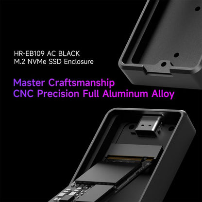 THERMALRIGHT HR-EB109 M.2 NVMe SSD Enclosure with USB to Type-C Cable & Type-C to Type-C Cable, EB109 A-C & C-C Cable
