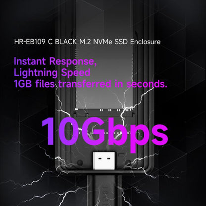 THERMALRIGHT HR-EB109 M.2 NVMe SSD Enclosure with Type-C to Type-C Cable, EB109 C-C Cable