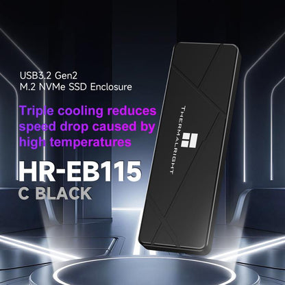 THERMALRIGHT HR-EB115 M.2 NVMe SSD Enclosure with Type-C to Type-C Cable, EB115 C-C Cable
