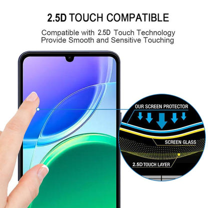 High Aluminum Full Screen Silk Printing Tempered Glass Film, For vivo Y6t 5G / Y6 5G, For vivo T5 4G, For vivo Y27 5G / 4G 2023