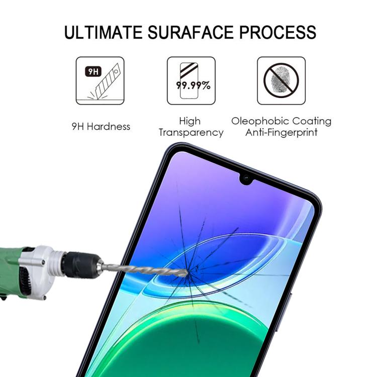 High Aluminum Full Screen Silk Printing Tempered Glass Film, For vivo Y6t 5G / Y6 5G, For vivo T5 4G, For vivo Y27 5G / 4G 2023