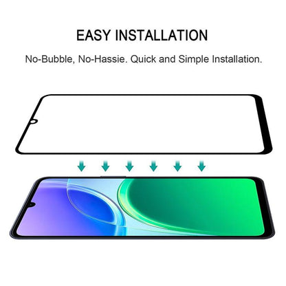 High Aluminum Full Screen Silk Printing Tempered Glass Film, For vivo Y6t 5G / Y6 5G, For vivo T5 4G, For vivo Y27 5G / 4G 2023