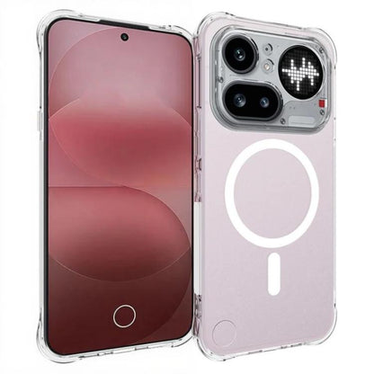 WANLONFENG Transparent Magnetic Four-Corner Shockproof TPU Phone Case with Screen Film, For Nothing Phone 4a Pro, For Nothing Phone 4a, For Nothing Phone 3a Lite, For Nothing Phone 3a Pro