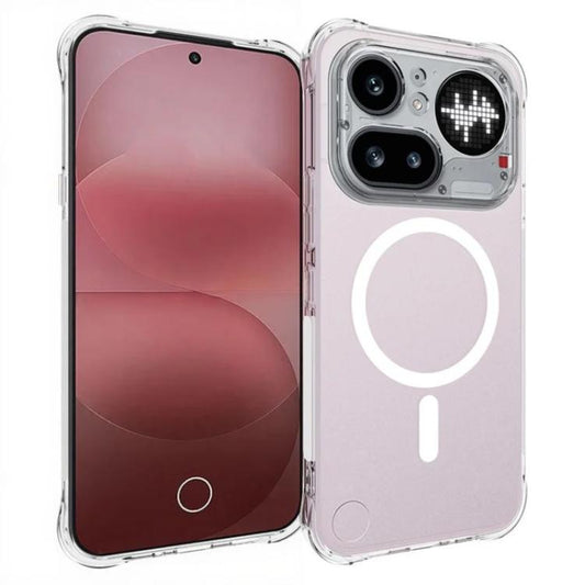 WANLONFENG Transparent Magnetic Four-Corner Shockproof TPU Phone Case with Screen Film, For Nothing Phone 4a Pro, For Nothing Phone 4a, For Nothing Phone 3a Lite, For Nothing Phone 3a Pro