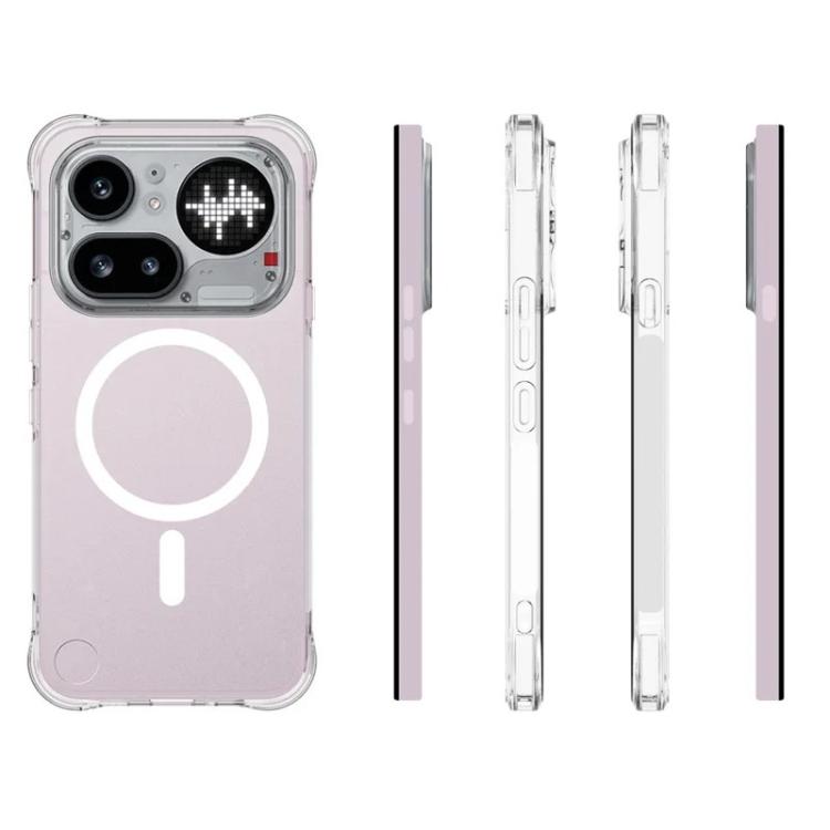 WANLONFENG Transparent Magnetic Four-Corner Shockproof TPU Phone Case with Screen Film, For Nothing Phone 4a Pro, For Nothing Phone 4a, For Nothing Phone 3a Lite, For Nothing Phone 3a Pro