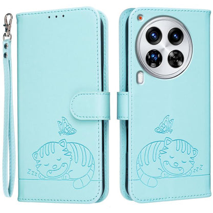 Cat Butterfly Embossed RFID Vegan Leather Phone Case with Strap, For Tecno Pova 7 4G, For Tecno Spark Go 2025 / Infinix Hot 60i, For Tecno Spark 10 Pro Magic, For Tecno Camon 30 Premier 5G, For Tecno Spark 20 Pro+, For Tecno Spark 20 Pro / Infinix Hot ...