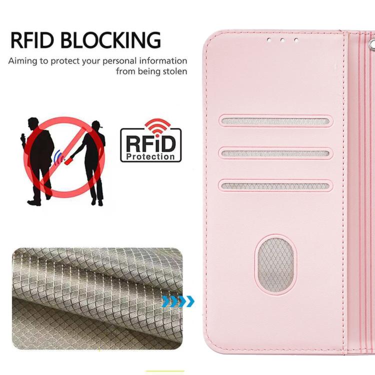 Cat Butterfly Embossed RFID Vegan Leather Phone Case with Strap, For Tecno Pova Curve 2 5G, For Tecno Spark 50 4G, For Tecno Camon 50 Pro 4G, For Tecno Camon 50 4G, For Tecno Pova Slim / Spark Slim 5G, For Tecno Spark 40C, For Tecno Pova 7 Pro 5G      ...