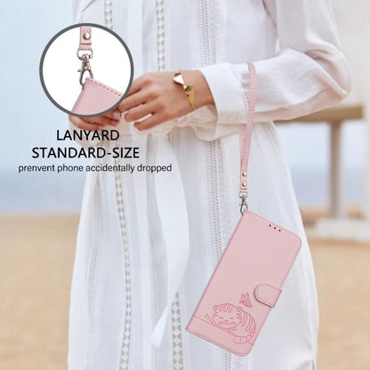 Cat Butterfly Embossed RFID Vegan Leather Phone Case with Strap, For Tecno Pova Curve 2 5G, For Tecno Spark 50 4G, For Tecno Camon 50 Pro 4G, For Tecno Camon 50 4G, For Tecno Pova Slim / Spark Slim 5G, For Tecno Spark 40C, For Tecno Pova 7 Pro 5G      ...