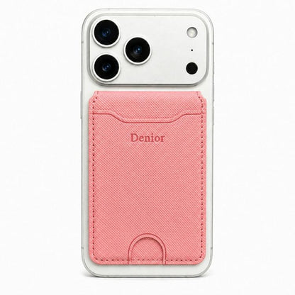 Denior V27 Vegan Leather Texture Magnetic Card Holder