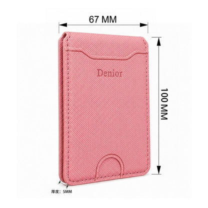 Denior V27 Vegan Leather Texture Magnetic Card Holder
