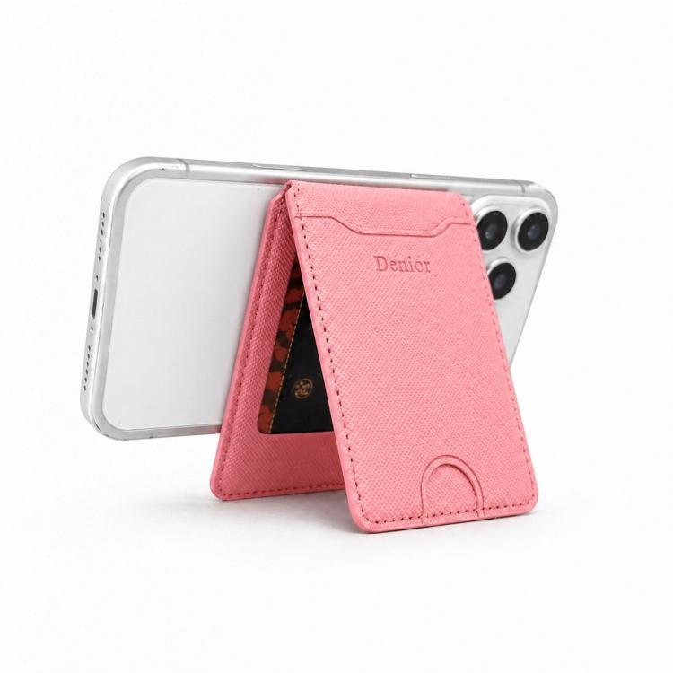 Denior V27 Vegan Leather Texture Magnetic Card Holder