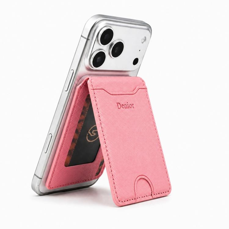 Denior V27 Vegan Leather Texture Magnetic Card Holder
