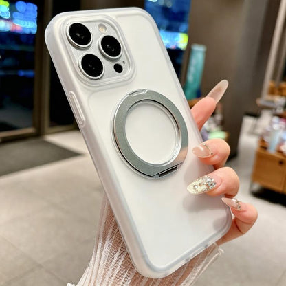 Skin Feel 360 Degrees Rotating Holder PC Hybrid TPU Magnetic Phone Case, For iPhone 12 Pro