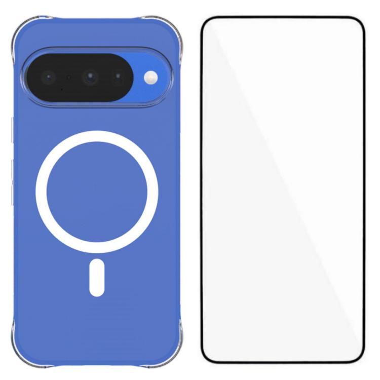 WANLONFENG Transparent Magnetic Four-Corner Shockproof TPU Phone Case with Screen Film, For Google Pixel 11 Pro XL, For Google Pixel 11, For Google Pixel 11 Pro, For Google Pixel 10a