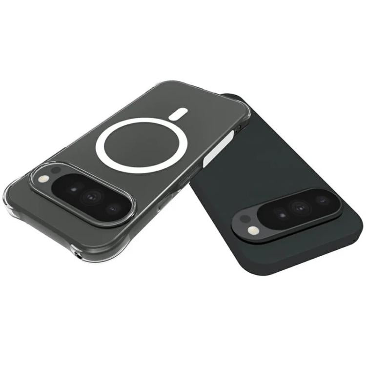 WANLONFENG Transparent Magnetic Four-Corner Shockproof TPU Phone Case with Screen Film, For Google Pixel 11 Pro XL, For Google Pixel 11, For Google Pixel 11 Pro, For Google Pixel 10a