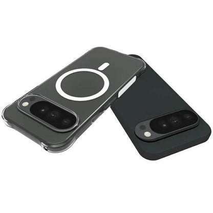 WANLONFENG Transparent Magnetic Four-Corner Shockproof TPU Phone Case with 2pcs Screen Films, For Google Pixel 11 Pro XL, For Google Pixel 11, For Google Pixel 11 Pro, For Google Pixel 10a