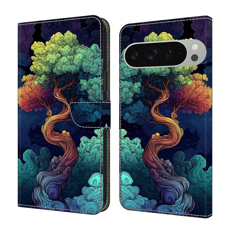 Crystal-Like Painted Vegan Leather Phone Case, For Google Pixel 10a, For Google Pixel 10 Pro XL, For Google Pixel 10