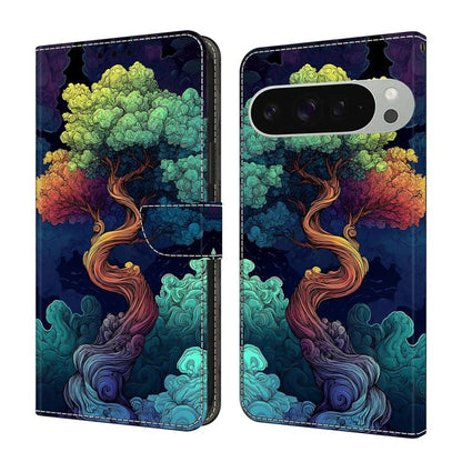 Crystal-Like Painted Vegan Leather Phone Case, For Google Pixel 10a, For Google Pixel 10 Pro XL, For Google Pixel 10