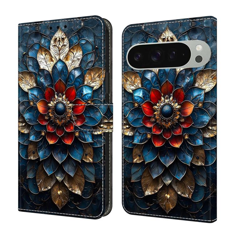 Crystal-Like Painted Vegan Leather Phone Case, For Google Pixel 10a, For Google Pixel 10 Pro XL, For Google Pixel 10