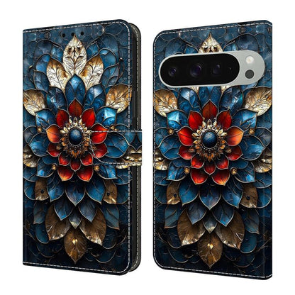 Crystal-Like Painted Vegan Leather Phone Case, For Google Pixel 10a, For Google Pixel 10 Pro XL, For Google Pixel 10