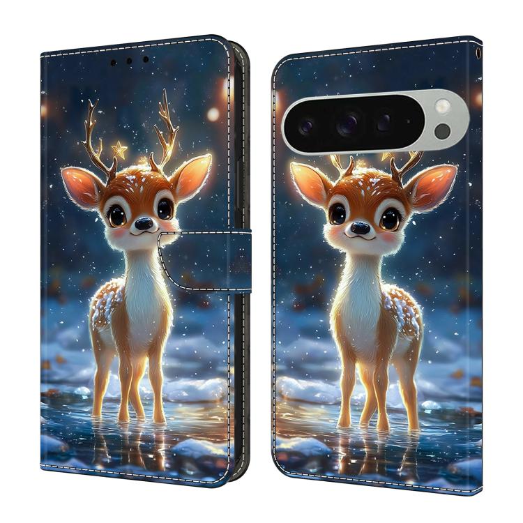 Crystal-Like Painted Vegan Leather Phone Case, For Google Pixel 10a, For Google Pixel 10 Pro XL, For Google Pixel 10