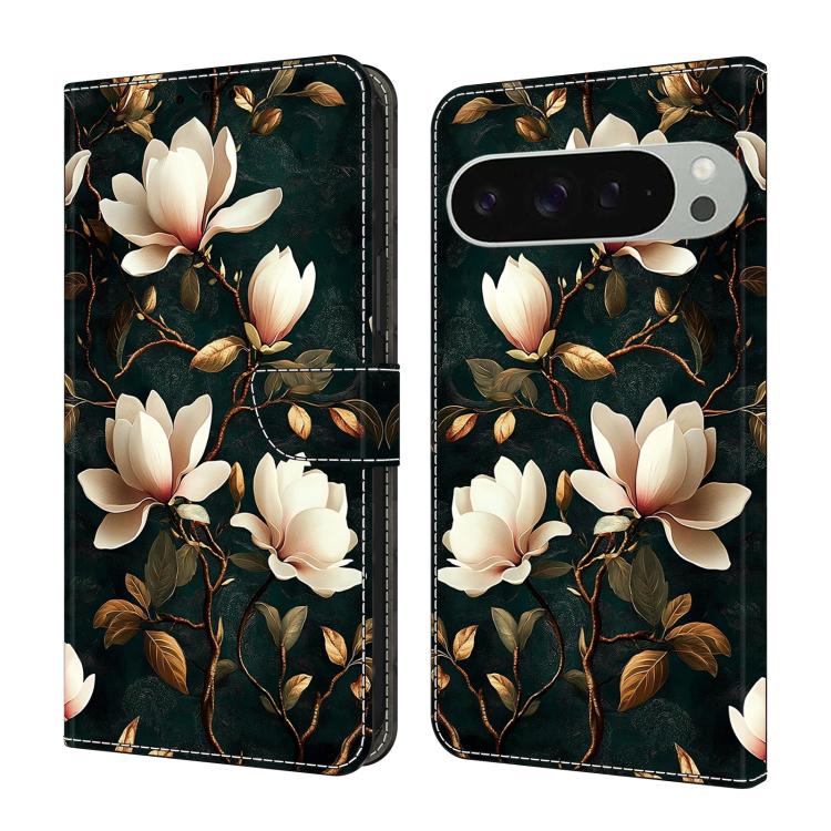 Crystal-Like Painted Vegan Leather Phone Case, For Google Pixel 9a, For Google Pixel 9 Pro XL, For Google Pixel 9
