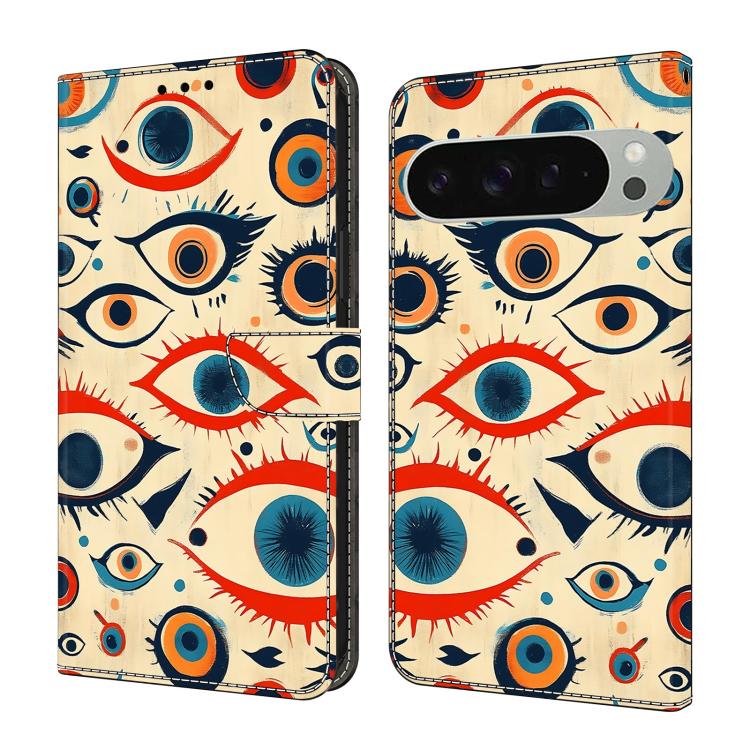 Crystal-Like Painted Vegan Leather Phone Case, For Google Pixel 9a, For Google Pixel 9 Pro XL, For Google Pixel 9