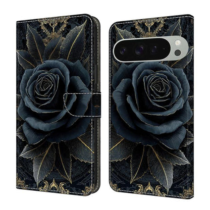 Crystal-Like Painted Vegan Leather Phone Case, For Google Pixel 9a, For Google Pixel 9 Pro XL, For Google Pixel 9