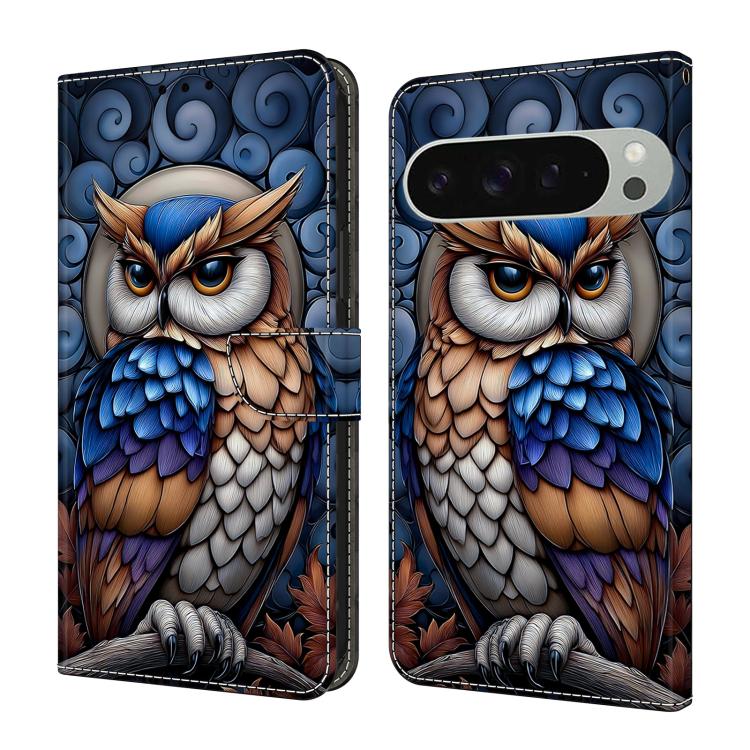 Crystal-Like Painted Vegan Leather Phone Case, For Google Pixel 9a, For Google Pixel 9 Pro XL, For Google Pixel 9